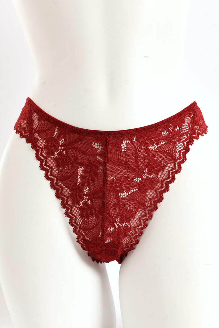 3 Pack Lace G-String Panties - Green/Pink/Black