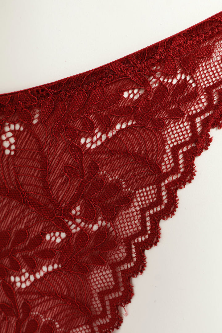 3 Pack Lace G-String Panties - Green/Pink/Black