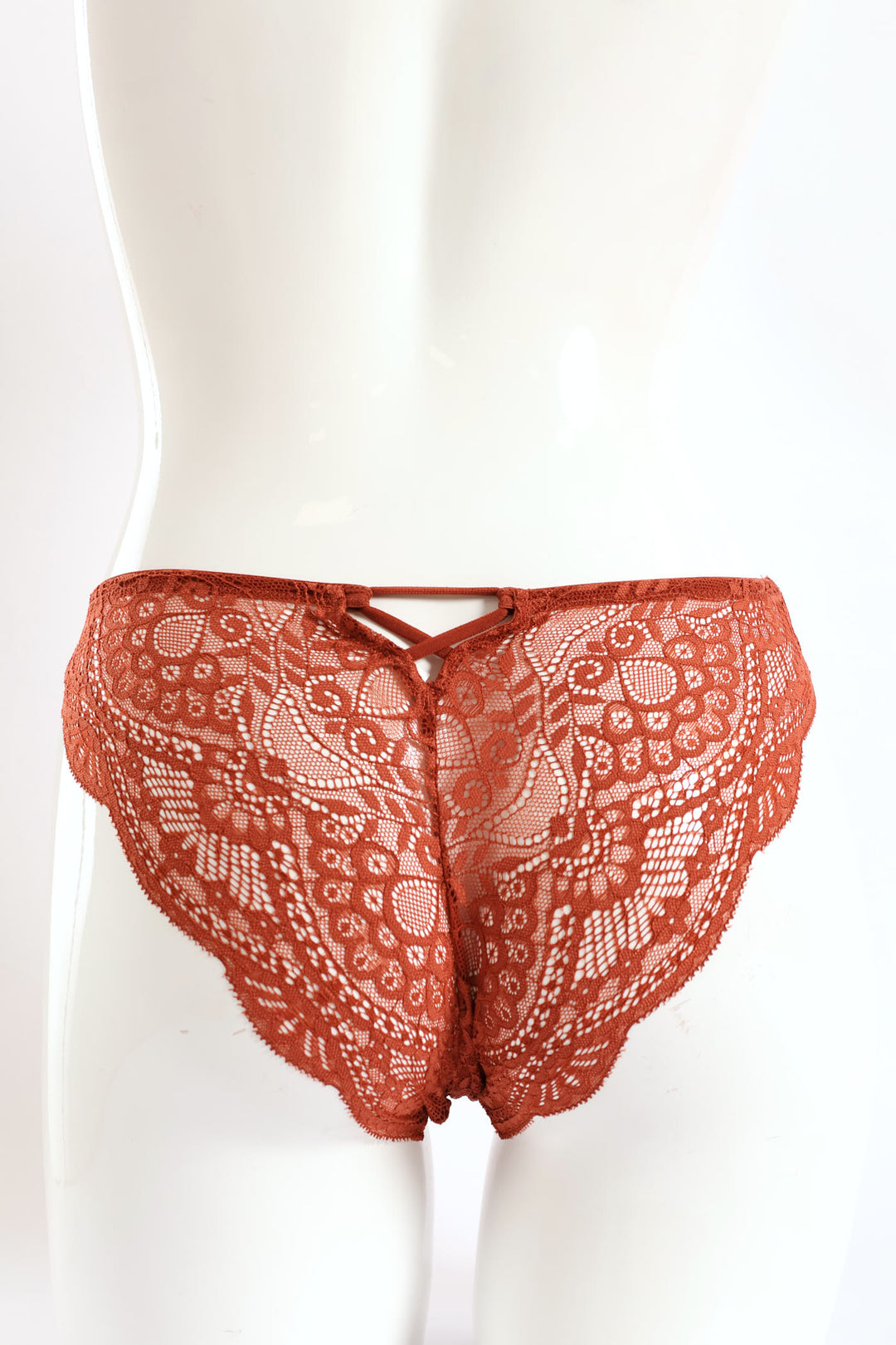 Full Lace Brazilian Panties - Cinnamon