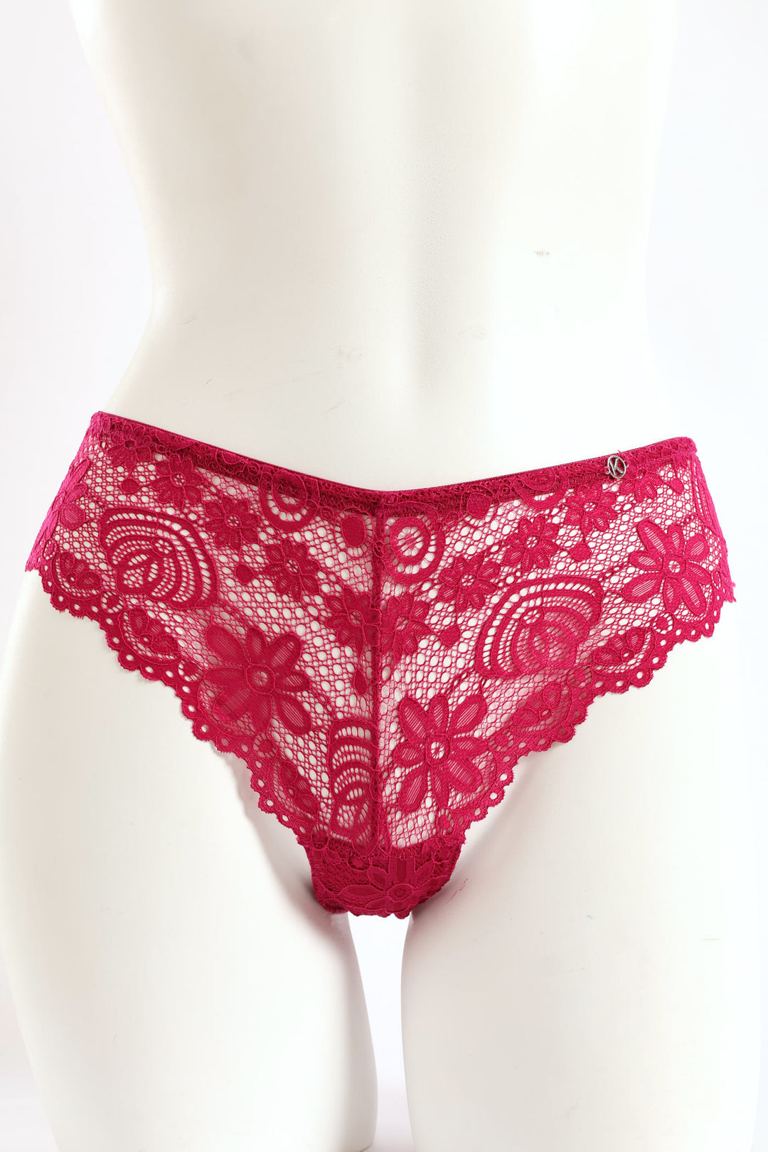 3 Pack Galloon Lace Brazilian Panties - Teal/Black/Raspberry