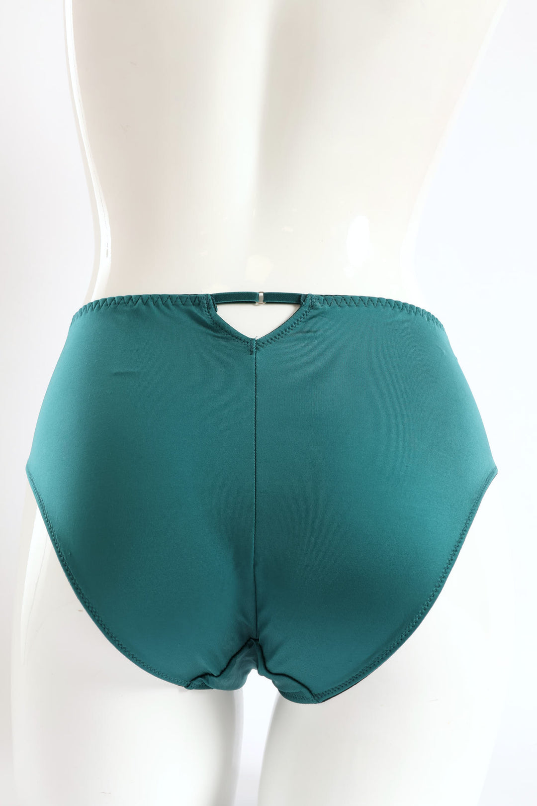 Microfibre & Lace Midi Panty - Emerald
