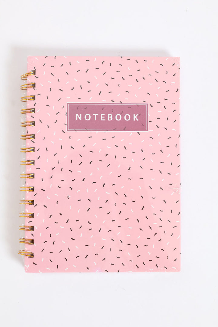 Confetti 80 Page Ring Binding Notebook - Light Pink