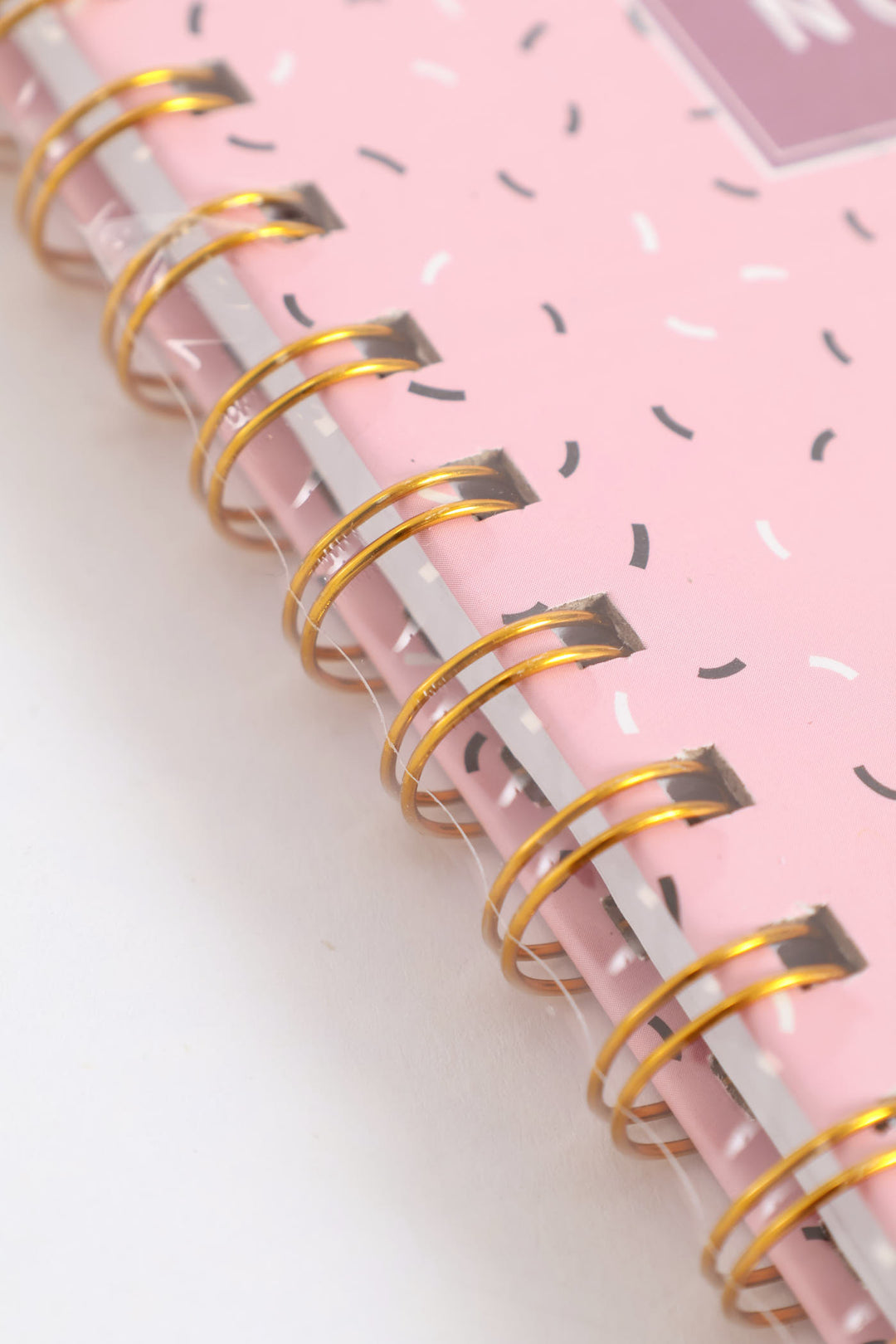 Confetti 80 Page Ring Binding Notebook - Light Pink