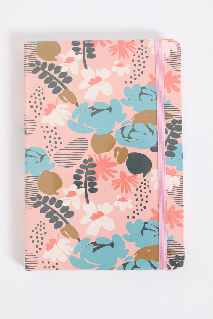 Floral Print 80 Page Notebook - Blush