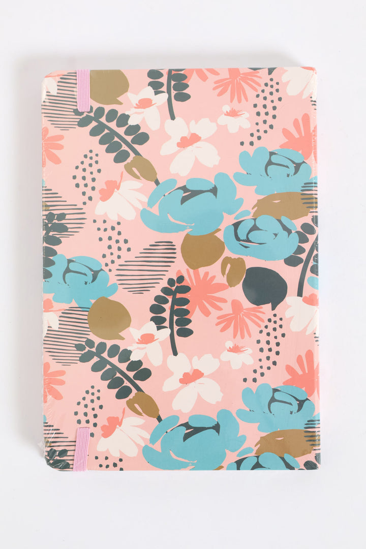 Floral Print 80 Page Notebook - Blush