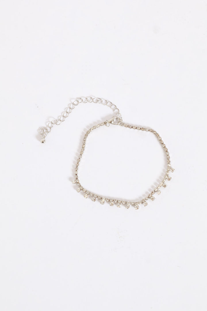 Diamante Anklet - Silver