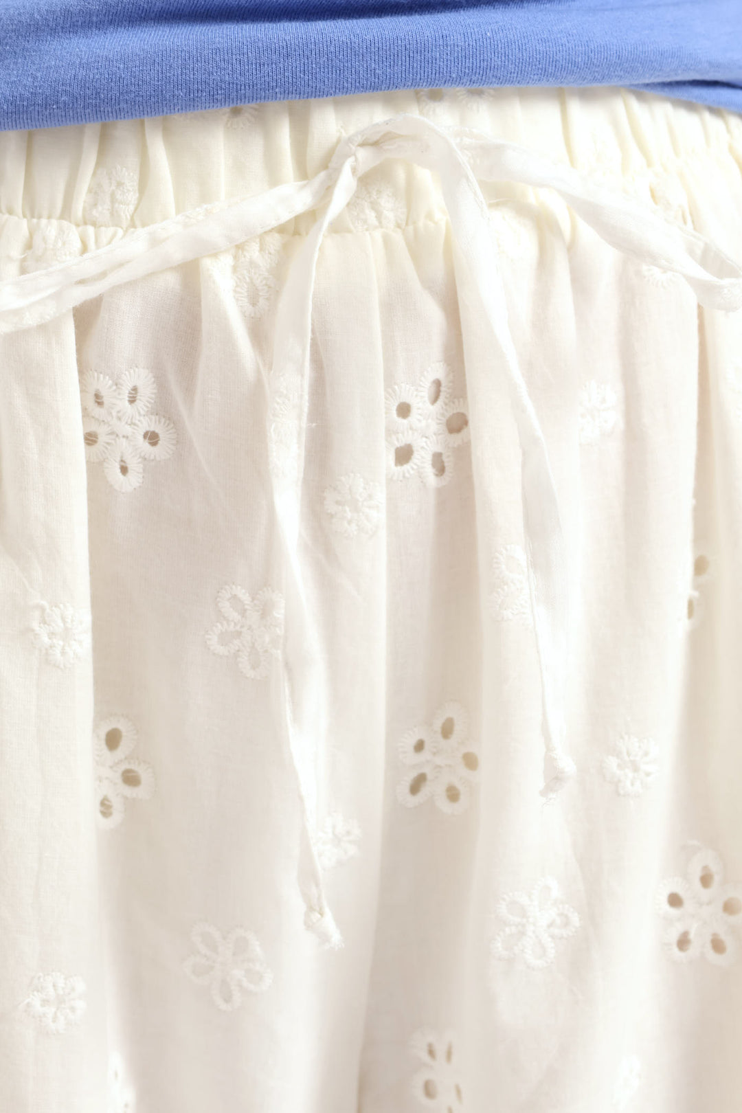 Girls Anglaise Wide Leg Pant - White