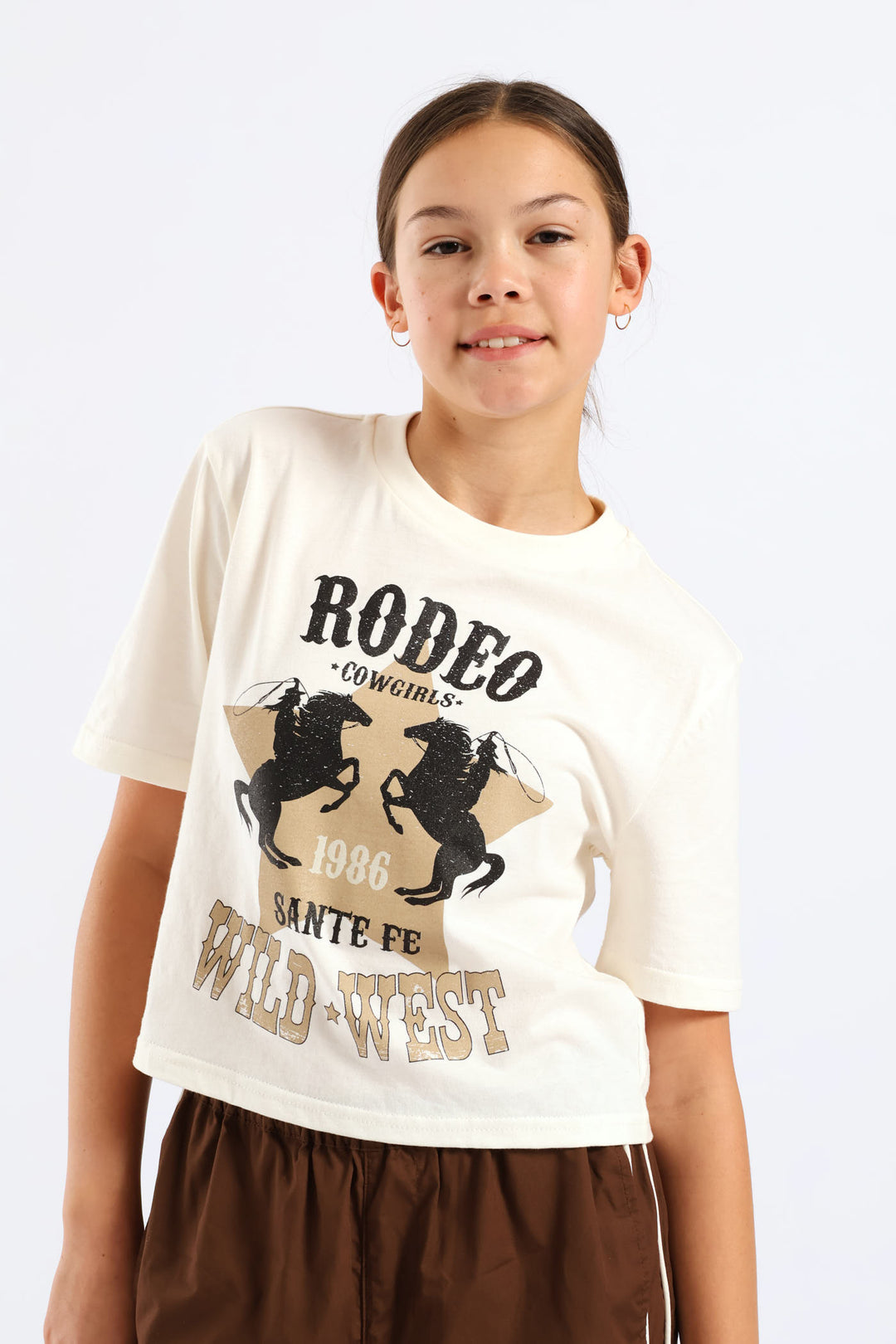 Girls Rodeo Regular Tee - Cream