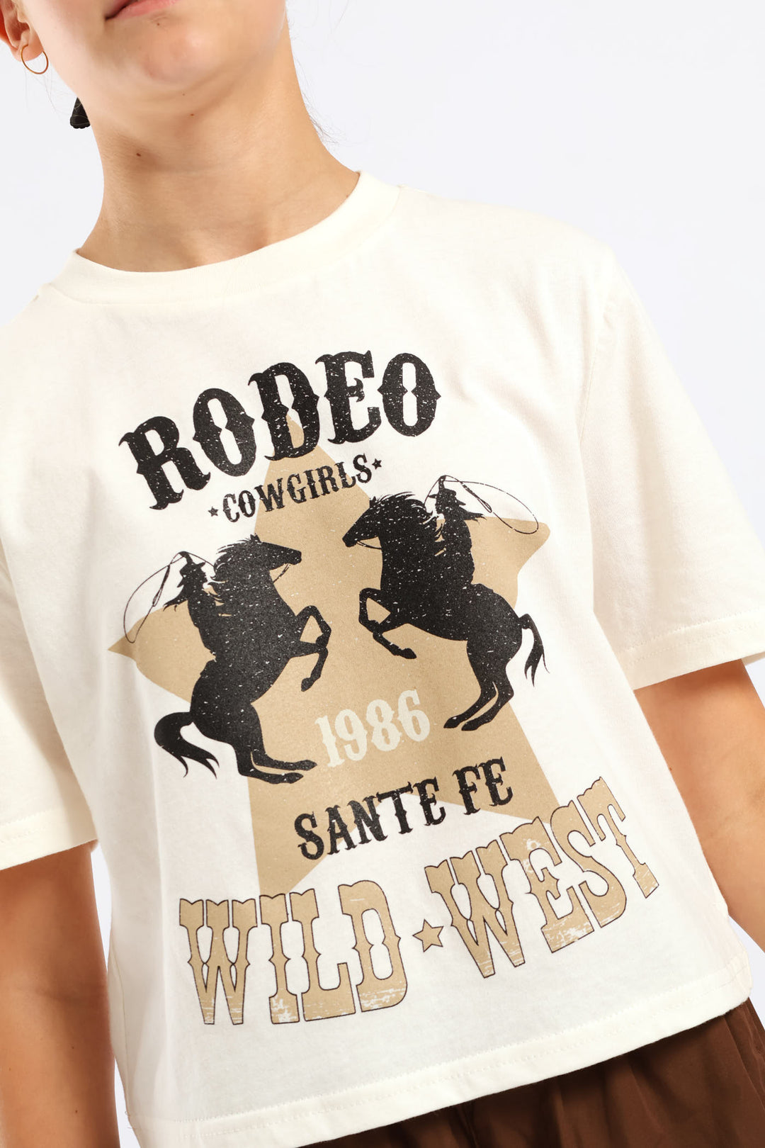Girls Rodeo Regular Tee - Cream