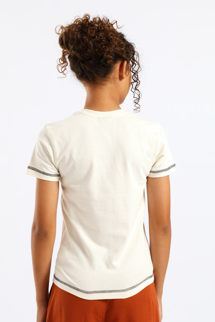 Girls Dolce Vita Strawberry Tee - Cream