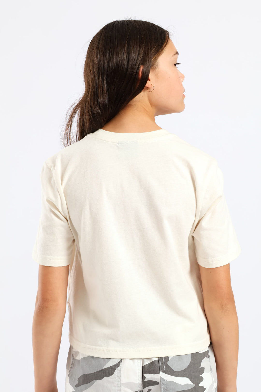 Girls Floral Copenhagen Regular Tee - Cream