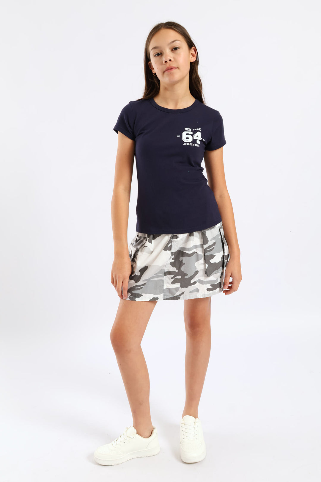 Girls Ny 64 Regular Fitted Tee - Navy