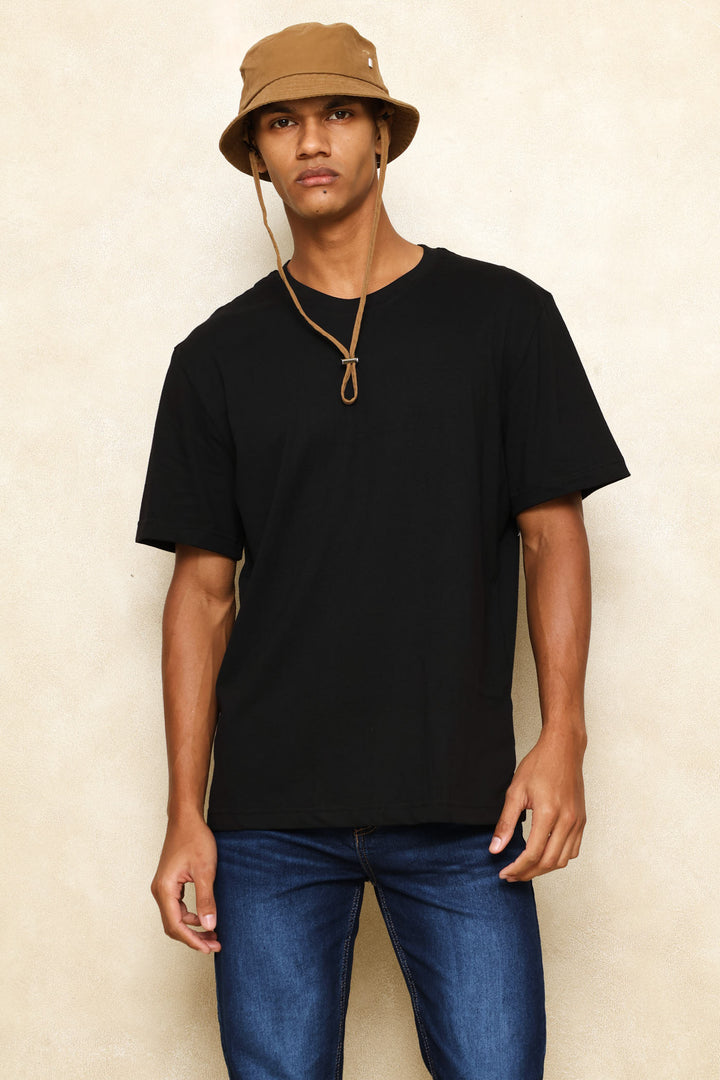 Short Sleeve Plain Tee - Black