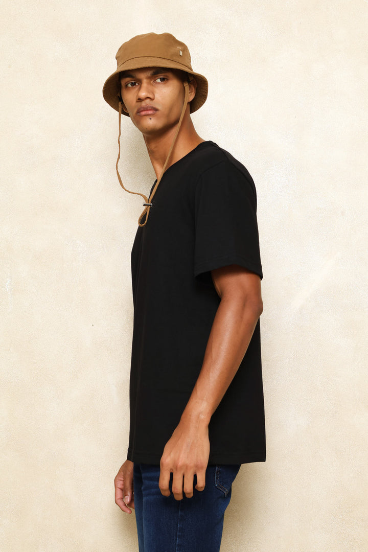Short Sleeve Plain Tee - Black