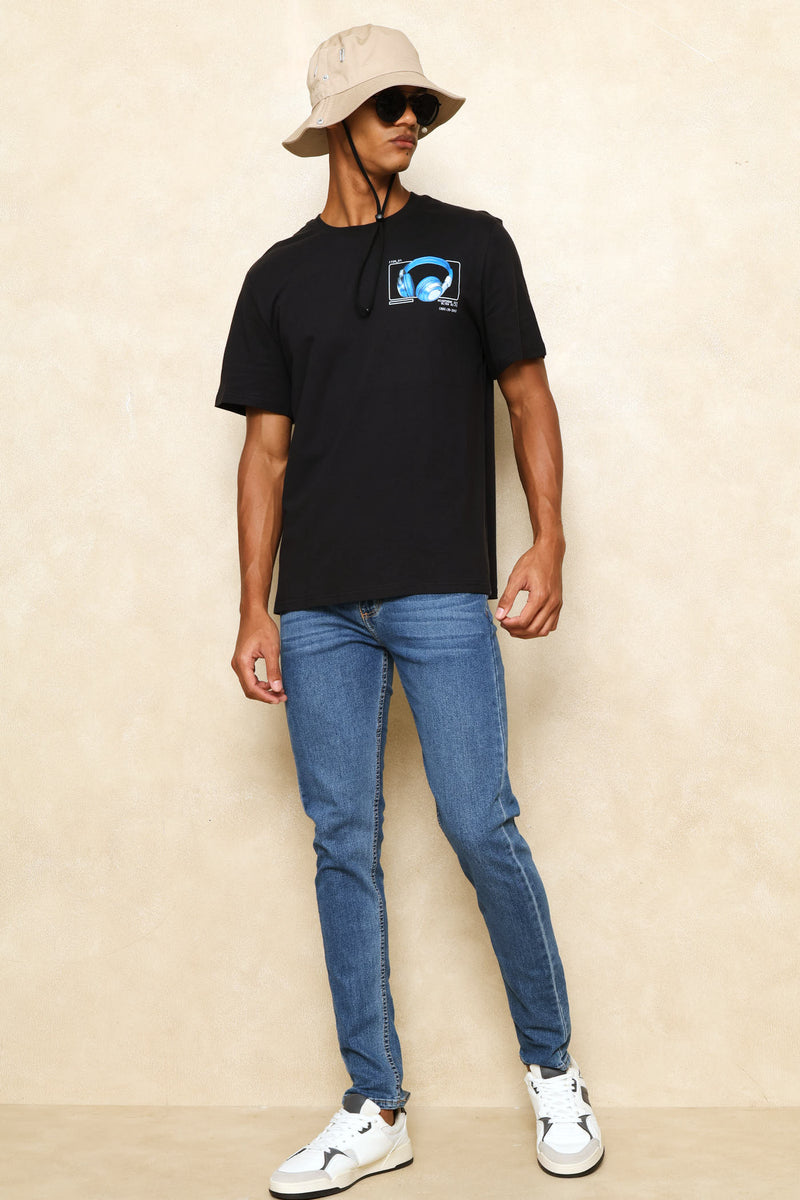 Basic Printed Tee - Black