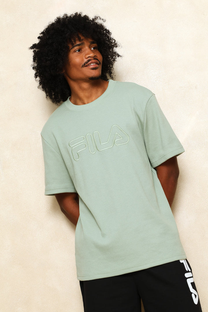 Caleb Waffle T-Shirt - Sage