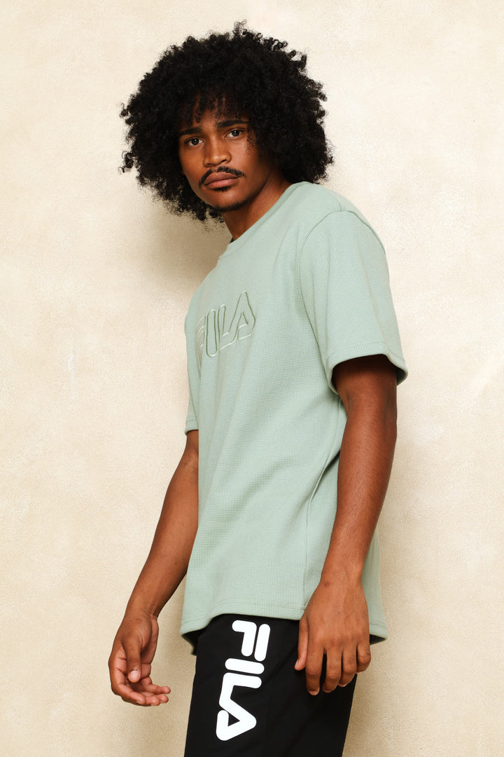 Caleb Waffle T-Shirt - Sage