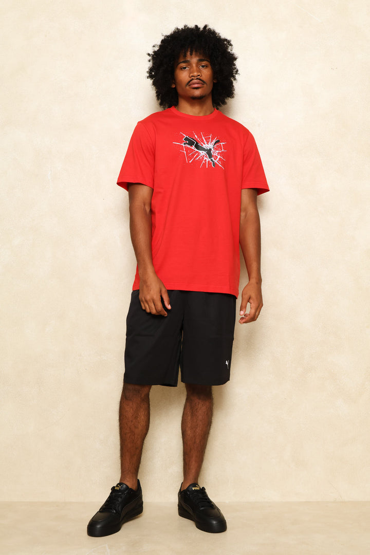 Graphics Cat Logo Tee - Red