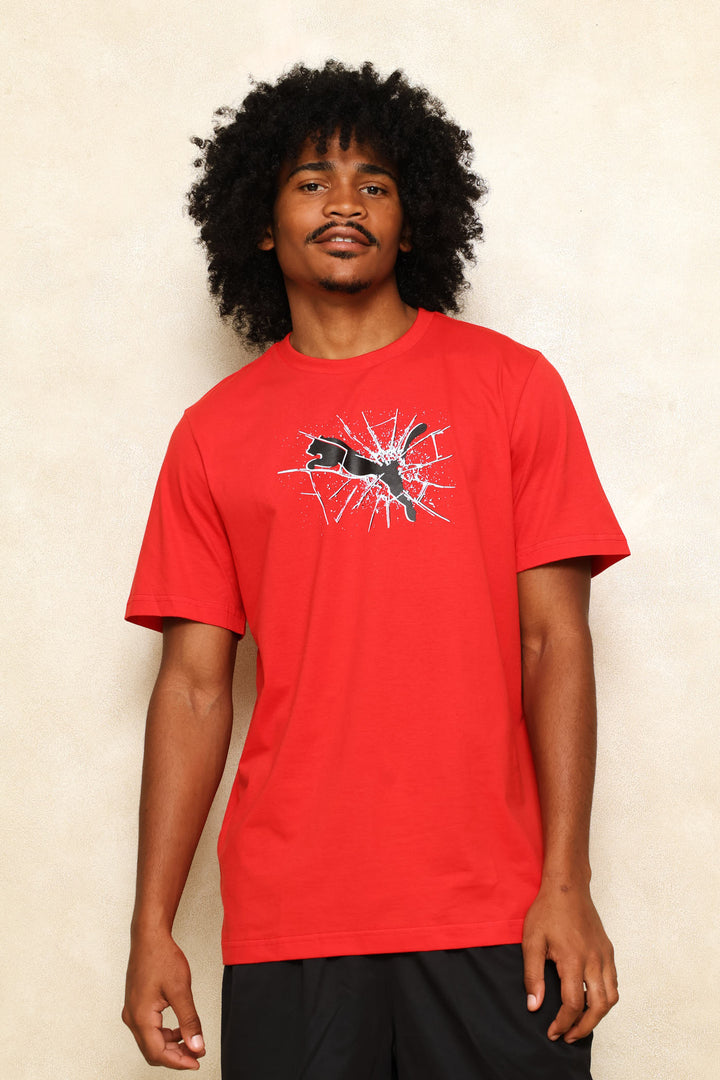 Graphics Cat Logo Tee - Red