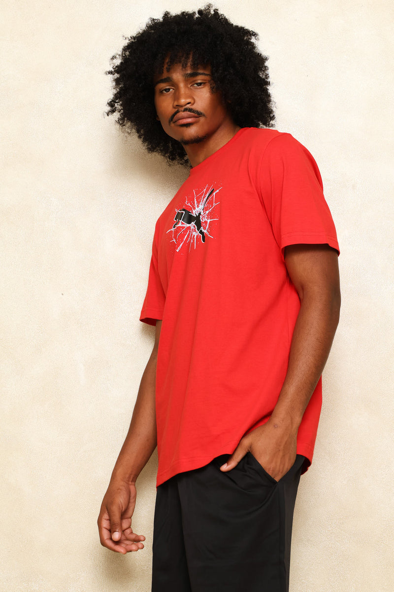 Graphics Cat Logo Tee - Red