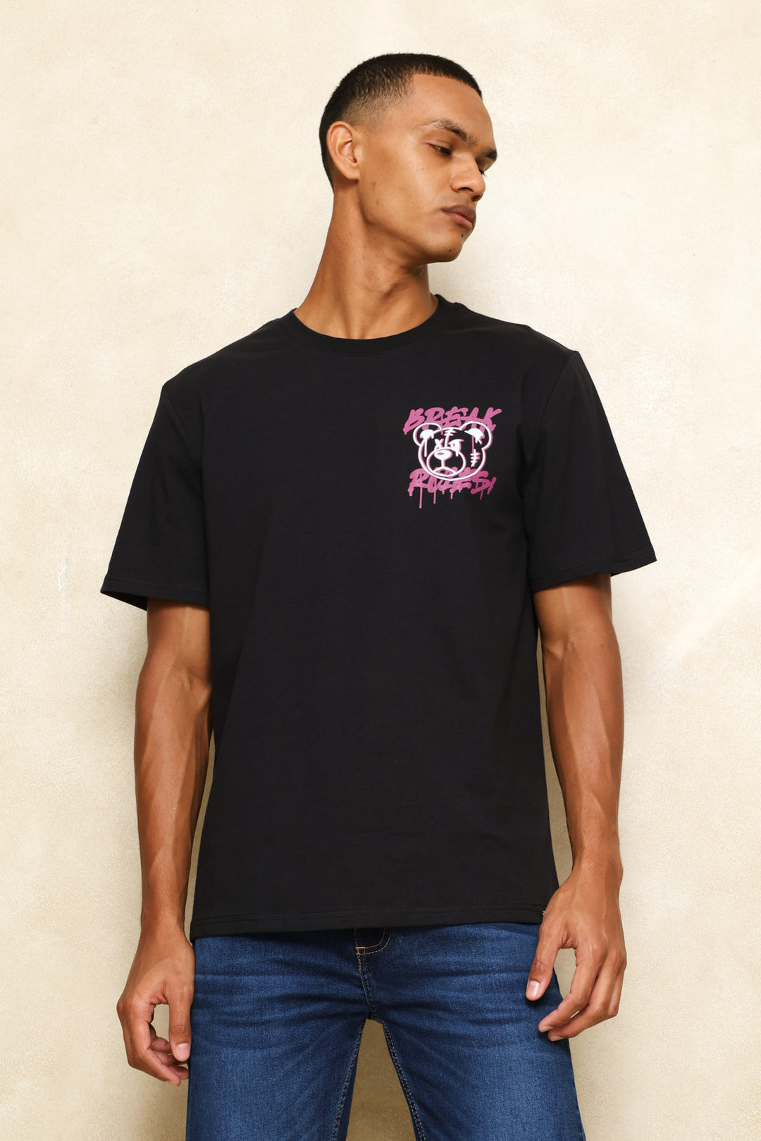 Break Rules Teddy Tee - Black