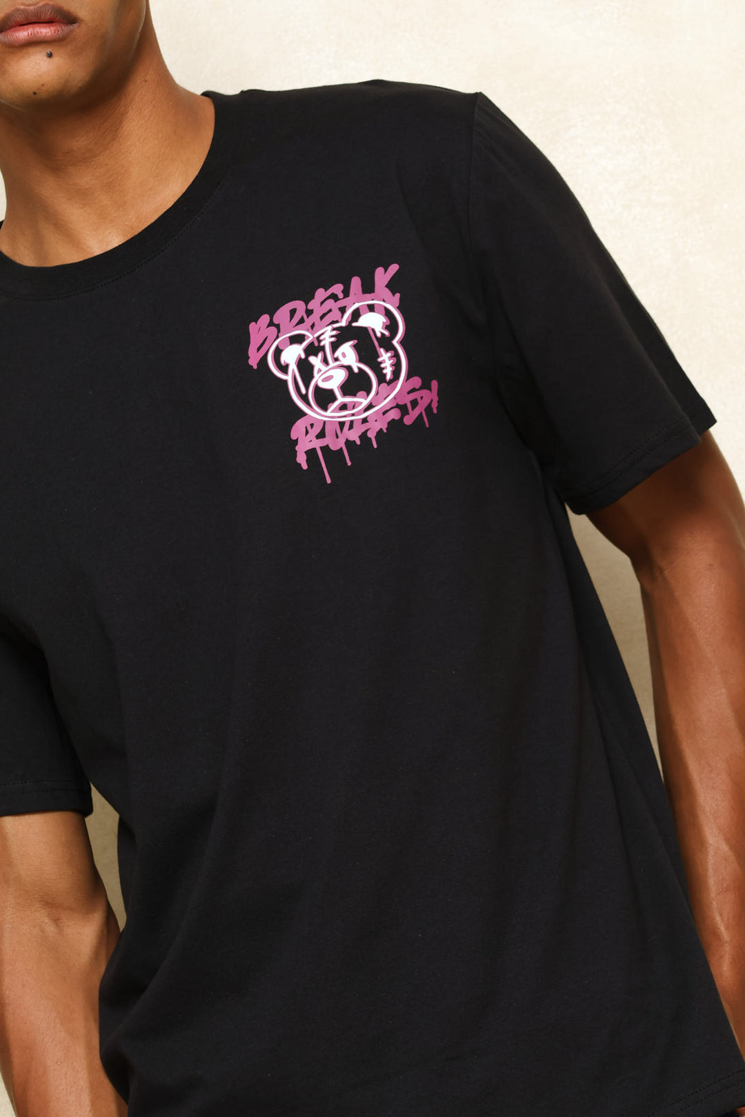 Break Rules Teddy Tee - Black