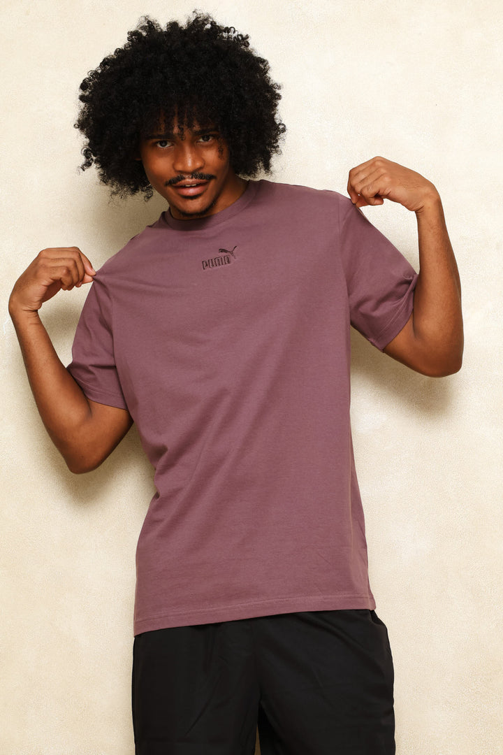 Essential Small No.1 Logo Centered Tee - Burgundy