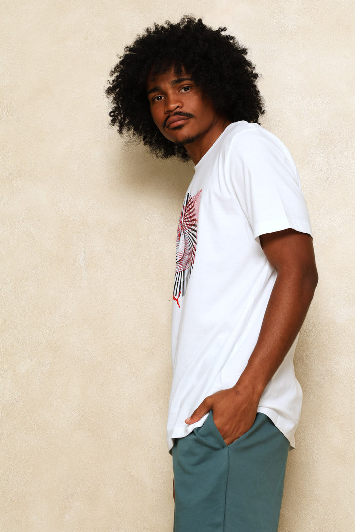 Graphic Circular Tee - White