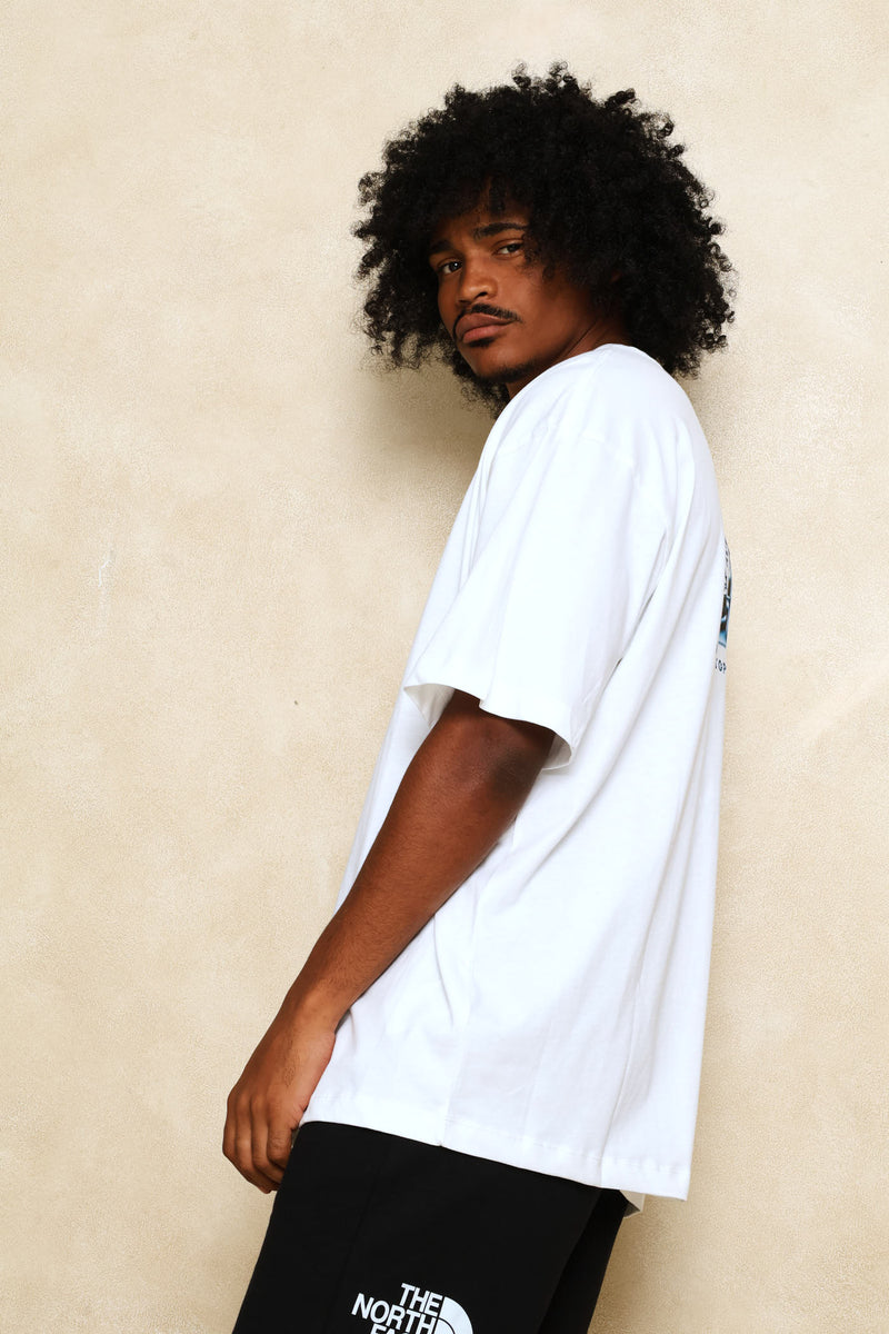 Liquid Box Nse Oversized Grahpic Tee - White