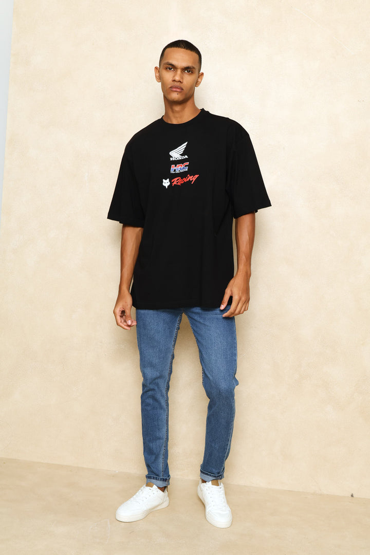 Honda Checker Tee - Black