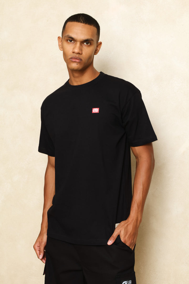 Graffiti Small Badge Back & Front Tee - Black