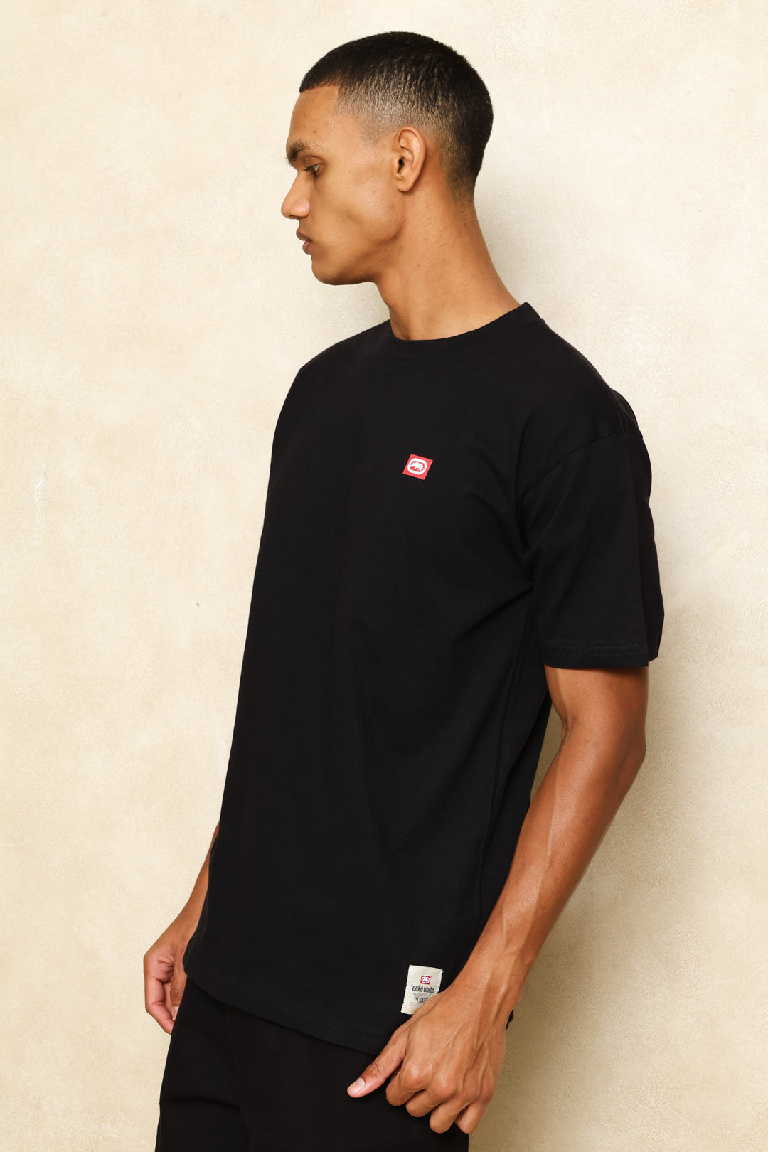 Graffiti Small Badge Back & Front Tee - Black