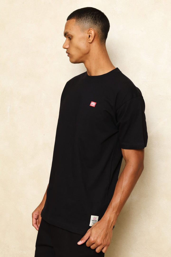 Graffiti Small Badge Back & Front Tee - Black
