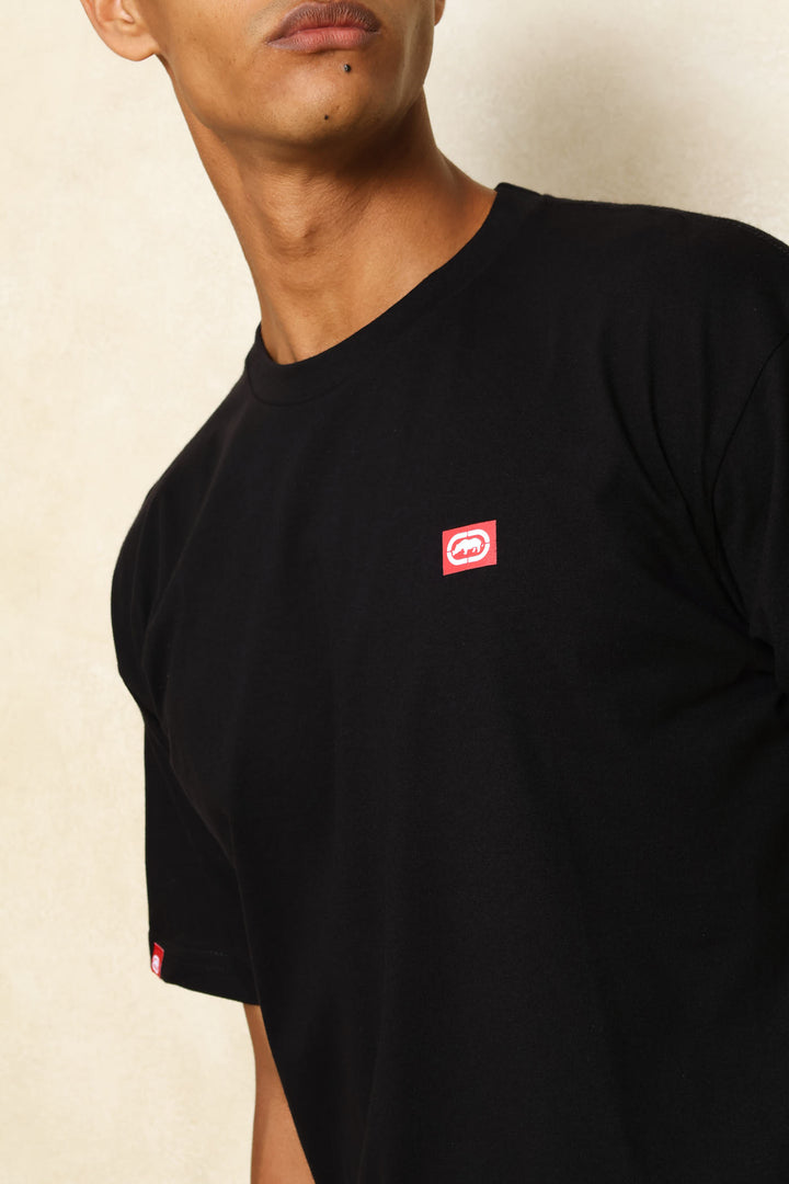 Graffiti Small Badge Back & Front Tee - Black