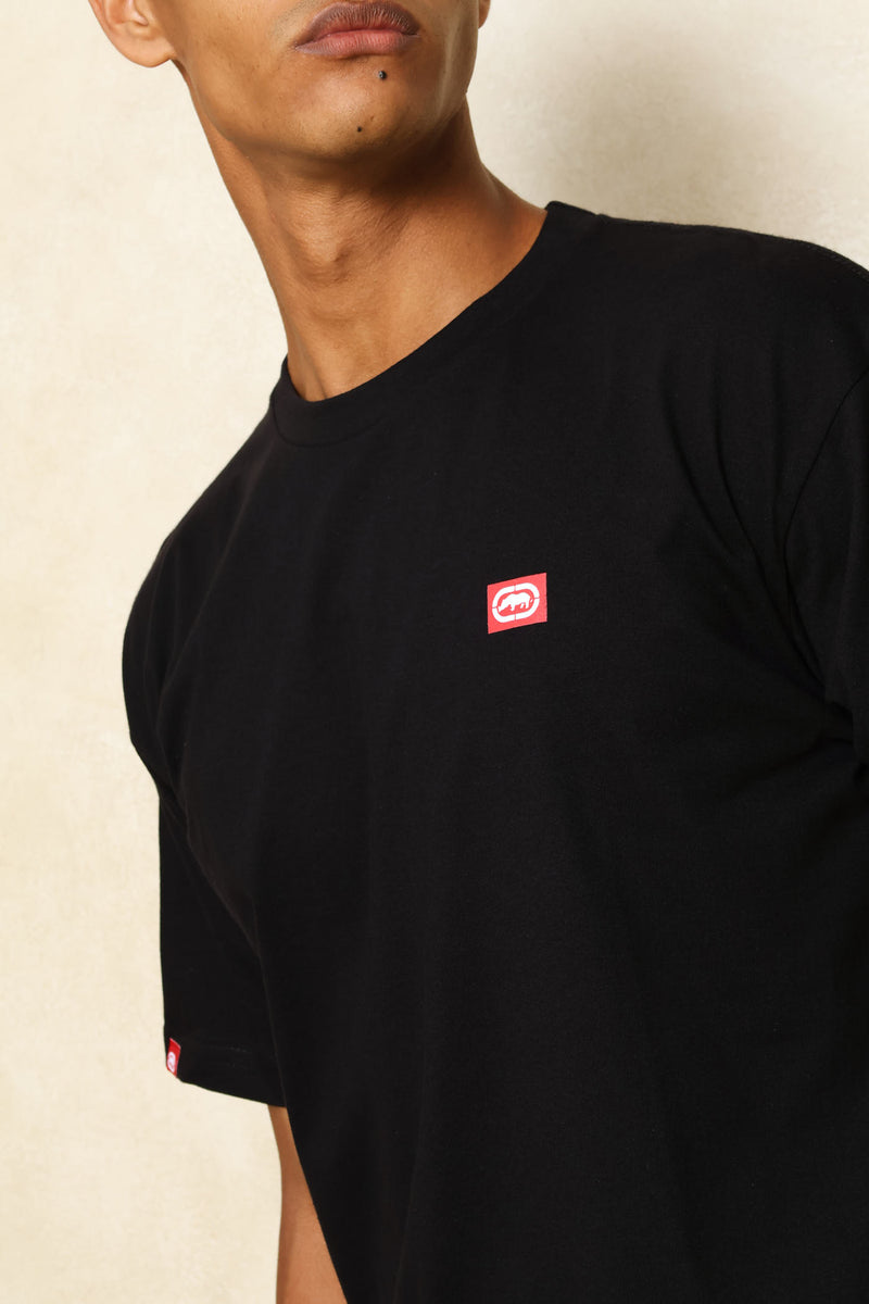 Graffiti Small Badge Back & Front Tee - Black