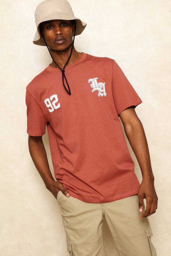 La Number Tee - Brick