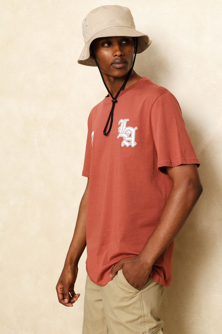 La Number Tee - Brick