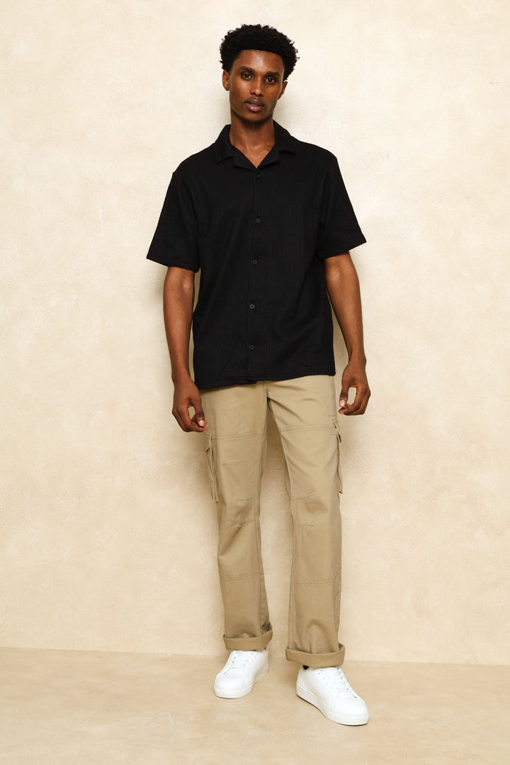 Seersucker Shirt - Black