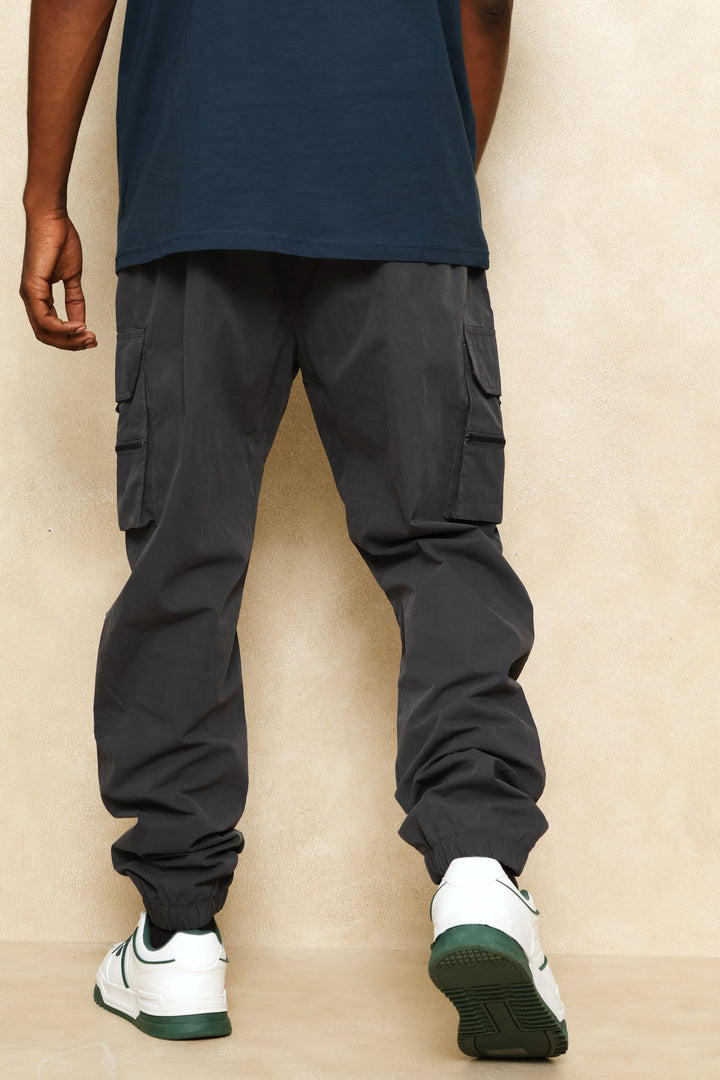 Cargo Zip Pocket Jogger - Dark Grey