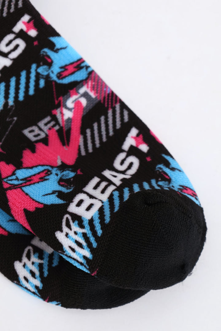 Pre-Boys Mr Beast Sock - Multi
