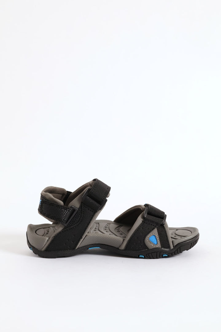 Boys Royal Open Toe Adventure Sandal - Black
