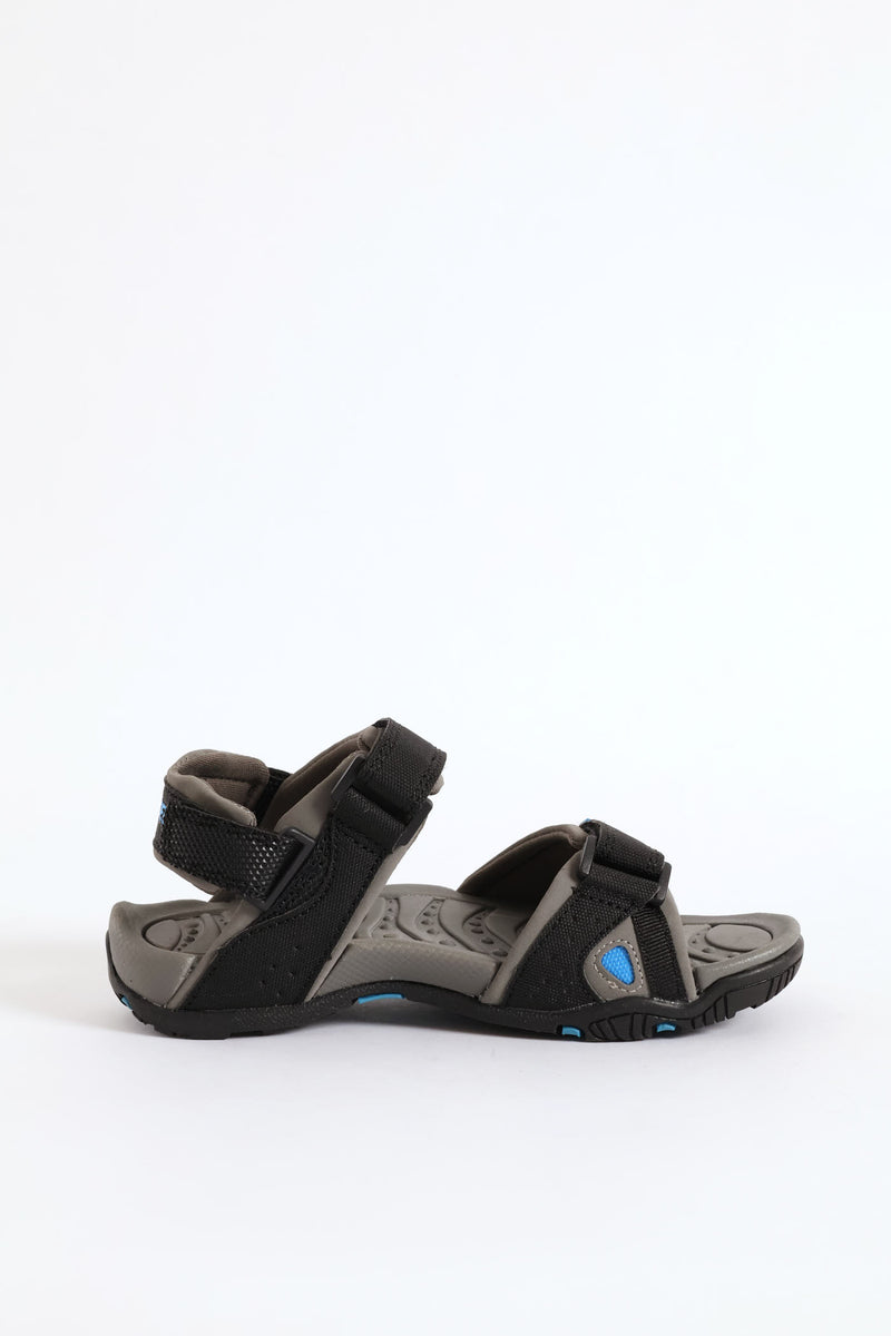Boys Royal Open Toe Adventure Sandal - Black