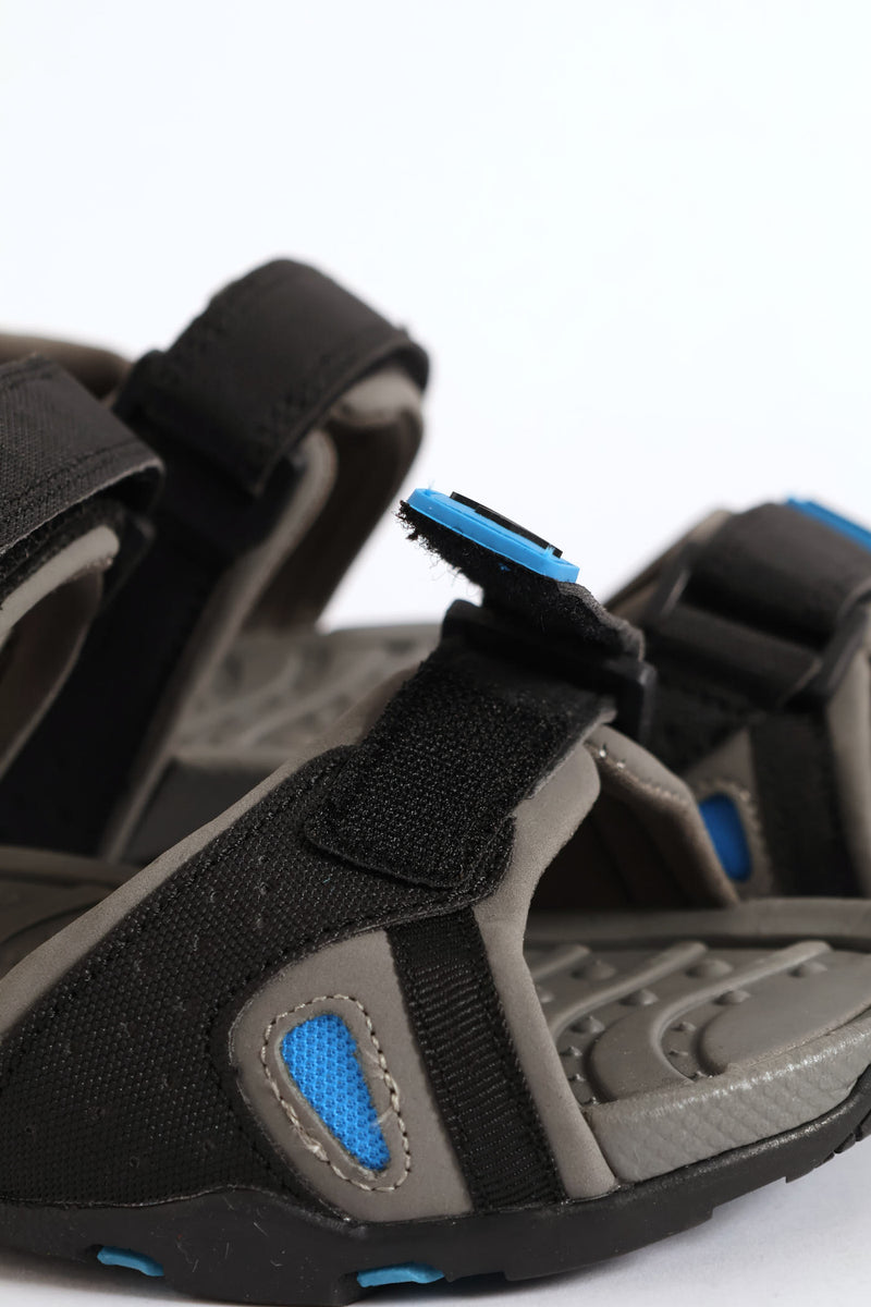 Boys Royal Open Toe Adventure Sandal - Black