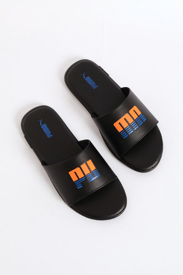 Boys Sporty Jr Slide Sandal - Black