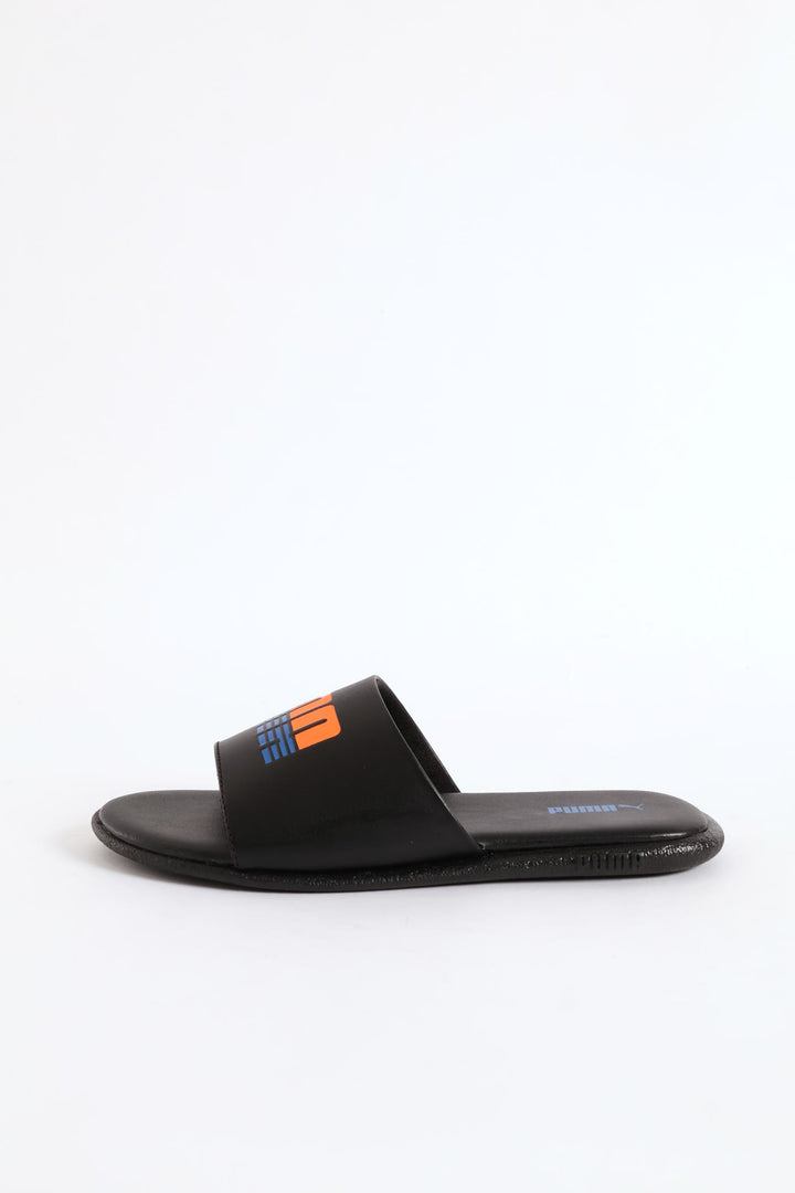 Boys Sporty Jr Slide Sandal - Black
