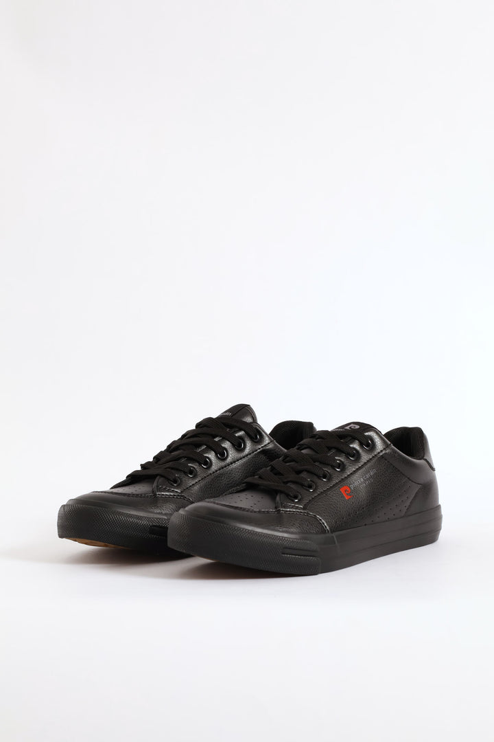 Euro Lace Up Sneaker - Black
