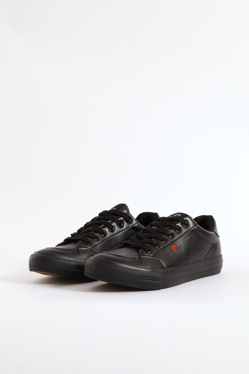 Euro Lace Up Sneaker - Black