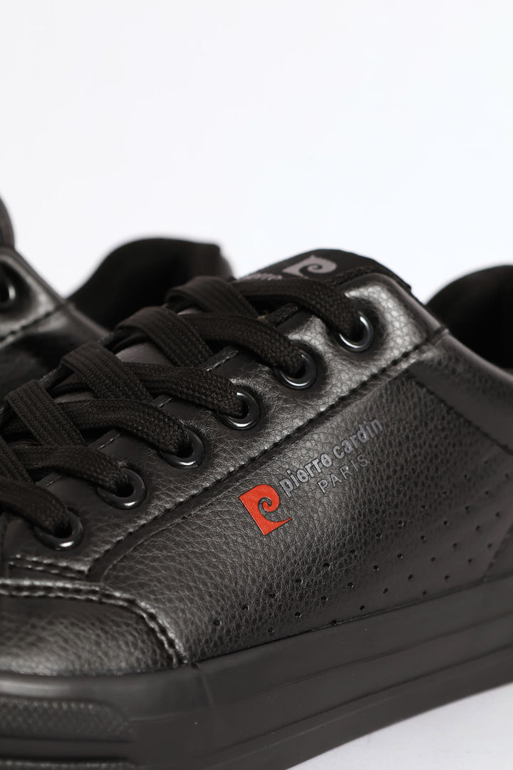 Euro Lace Up Sneaker - Black