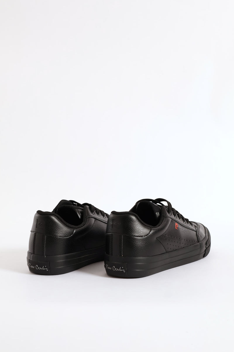Euro Lace Up Sneaker - Black
