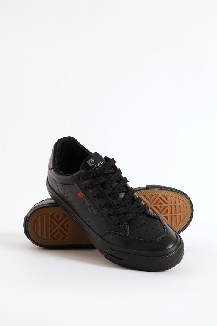 Euro Lace Up Sneaker - Black